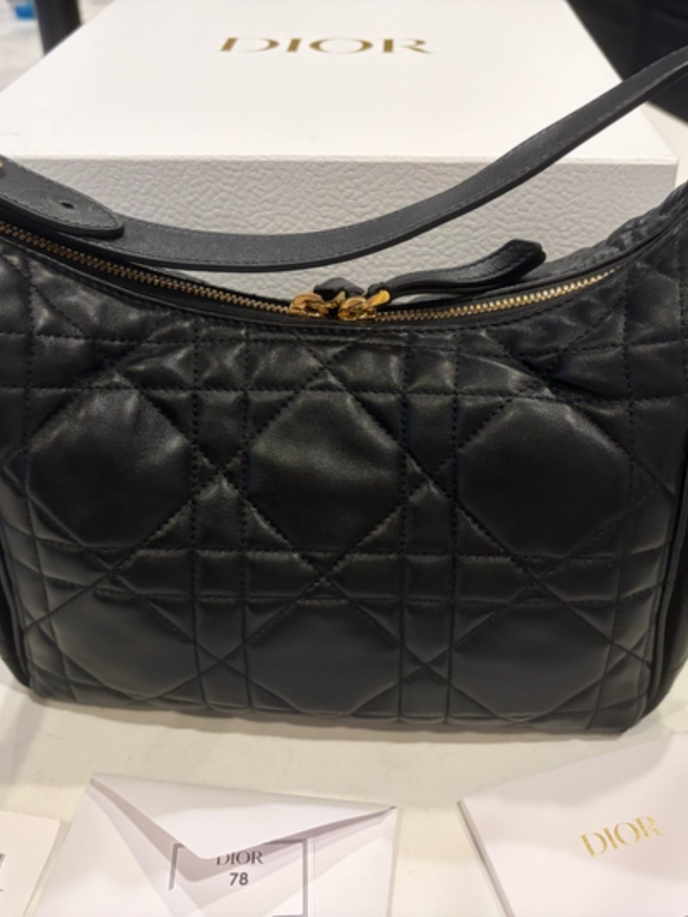 Dior Medium D-Dream Bag-Black Macrocannage Lambskin - Picture 3 of 8